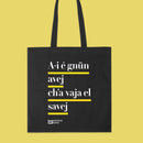 Shopper nera in cotone