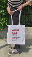 Shopper bianca in cotone